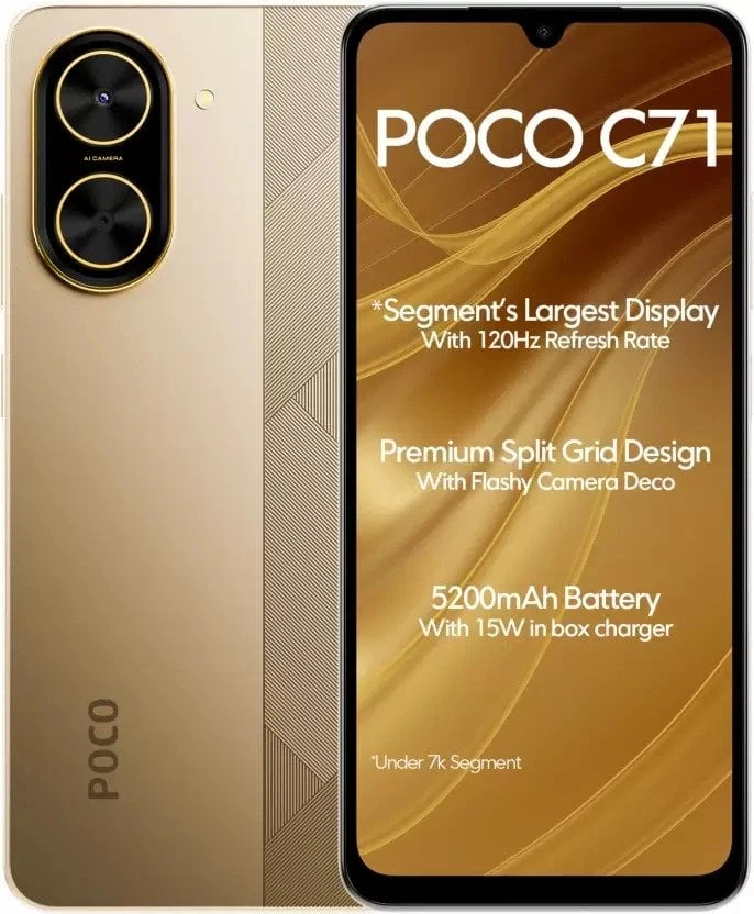 Celular Xiaomi Poco C71 3gb 64gb - Dourado