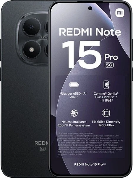 Celular Xiaomi Redmi Note 15 Pro 5G 8gb 256gb - Preto