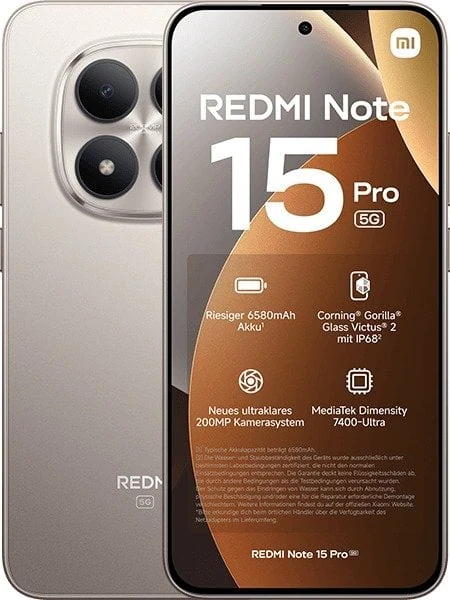 Celular Xiaomi Redmi Note 15 Pro 5G 8gb 256gb - Titanium