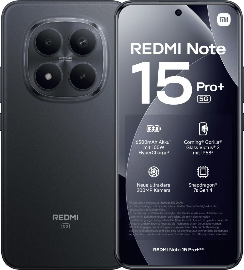 Celular Xiaomi Redmi Note 15 Pro+ 5G 12gb 512gb - Preto